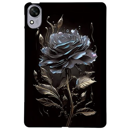 iPad Air 11 (2024) Flexibelt fodral med mönster och tryck Slimmat skyddsfodral för surfplatta - Svart Ros