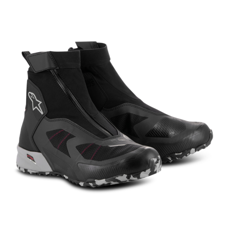 Scarpe Moto Alpinestars CR-8 Gore-Tex Nero/Grigio Medio/Rosso Vivo 45,5