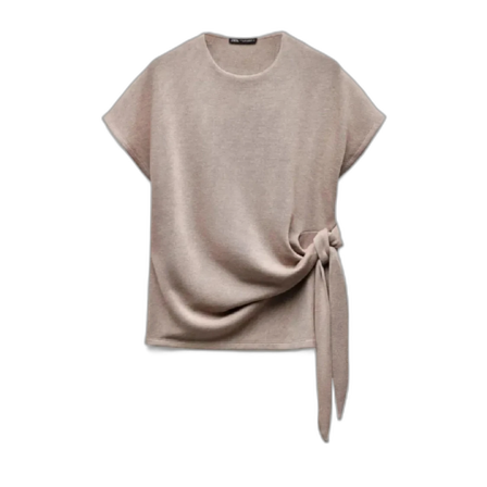 (Vinröd) topp med knyt från Zara