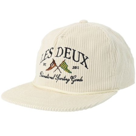 Les Deux - Beige snapback Keps - Ivy League Corduroy Cap Ivory Strapback @ Hatstore