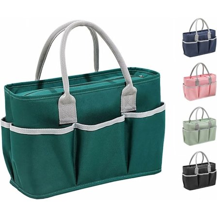 Isolerad Lunchväska, Lunchväska med Stor Kapacitet, Kylväska med Flera Fickor för Kontorsarbete, Picknickshopping (Mörkgrön) 301320cm