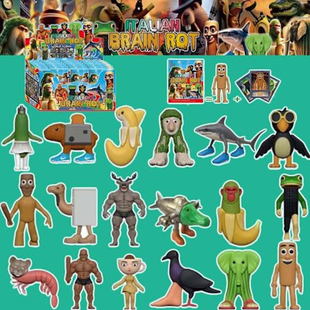 Italiensk Brainrot Tung Sahur Figur Legetøj Tralalero Tralala Figurer Bombardino Crocodilo Shimpanzini Bananini Model Decor Dukkegave