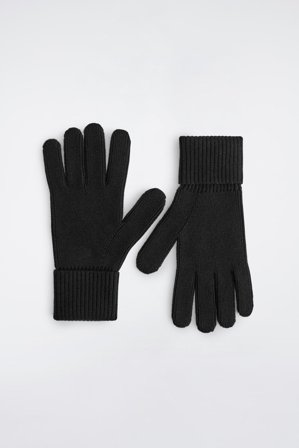 COS Ribbed Wool Gloves in Black - Men