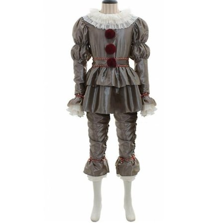 Pennywise Klovnedrakt for Voksne Cosplay Party Kostyme Sceneshow Fancy Dress Antrekk Sett Halloween-WELLNGS
