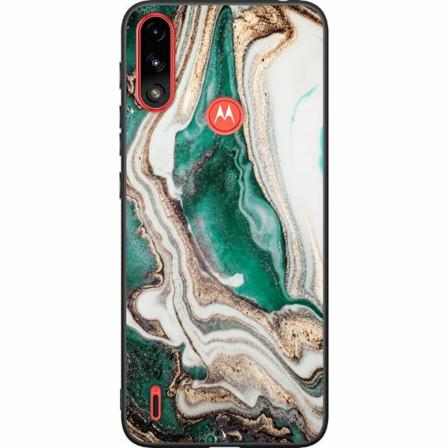 Motorola Moto E7i Power Svart Skal Mönster
