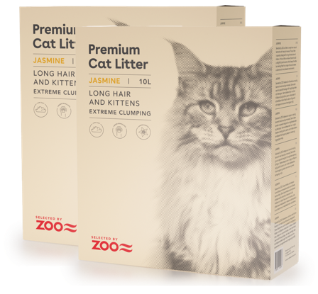 Selected by ZOO - Kattesand Jasmine Long Hair & Kitten 10L x 2 - Katt - Kattesand & kattestrø - Klumpdannende kattesand - ZOO.no