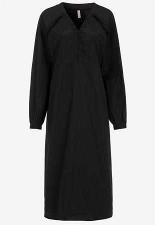 Soyaconcept - Vævet kjole i poplin i sort til damer i størrelse L (42) - Cellbes