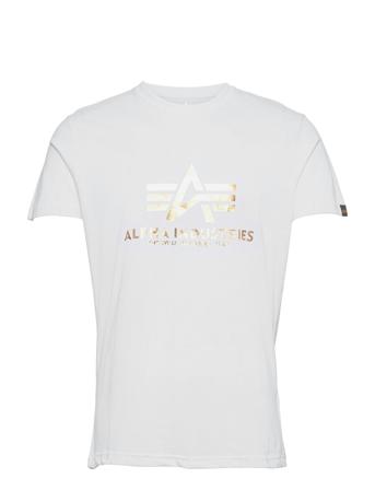 Basic T-Shirt Foil Print T-shirts Short-sleeved Vit Alpha Industries