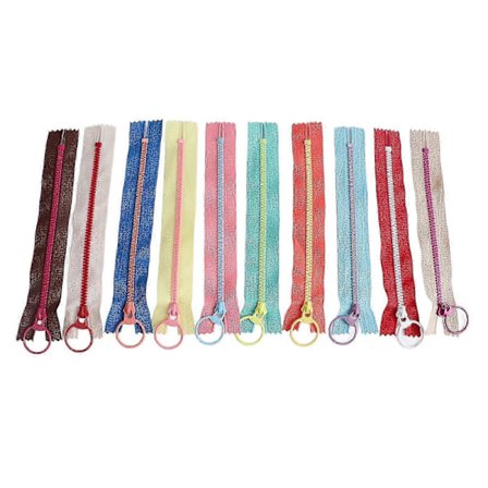 10 stk. DIY-veskelåser for søm 10 farger Resin Glidelås Separasjonsjakke Glidelåser for klesposer Hjemmetekstil 20 cm