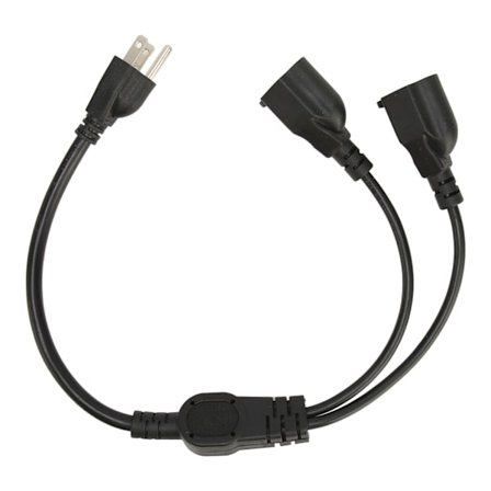 US Forlængerledning Y Splitter 3 Ben 1 Han til 2 Hun Strømkabel 100 240V