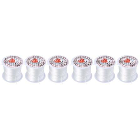 9 stk. Flade Krystal Linje Håndlavede Tilbehør Perle Armbåndslinje Stærk Elastisk Reb Snor Til D 6 pcs