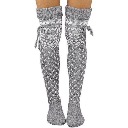 Varme lange sokker Dame Lår Høyt Over Kne Sokker Uformell Vinterstrømper Gave