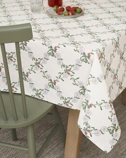 Bordsduk Louise blommig Off-white - Linea