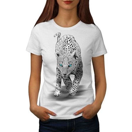 Panther Blue Eyes Animal Women Whitet-shirt