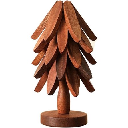 Bambus bordskånere med isoleringsmateriale - varmebestandige bordpladebeskyttere - giver holdbar beskyttelse til tallerkener, kopper og bestik