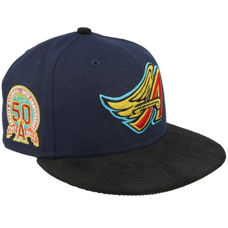 New Era - MLB Ble fitted Czapka Z Daszkiem - Los Angeles Angels Obsidian Spark 59FIFTY Navy/Black Cord Fitted @ Hatstore