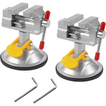 2 stk. Bænkskruestik Lille drejelig skruestik, 360 graders rotation Mini skruestik med sugekop, 30 mm, Bord skruestik klemme til hobby smykker, Klemme