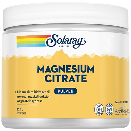 Solaray Magnesium Citrate 225 g, Helse & Madvarer, Mineraler, Magnesium
