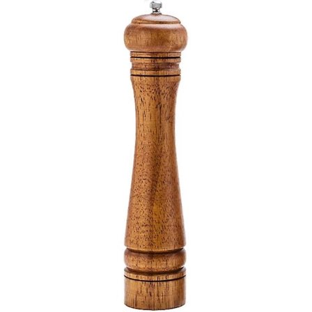 Pepperkvern i tre, justerbar keramisk kvern for salt og pepper (25 cm)