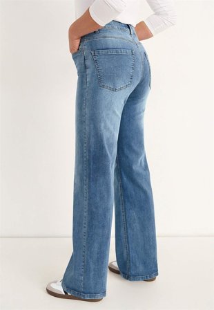 Cellbes of Sweden - Brede, lange jeans med høj talje Renata i lyseblå / denim til damer i størrelse 34L