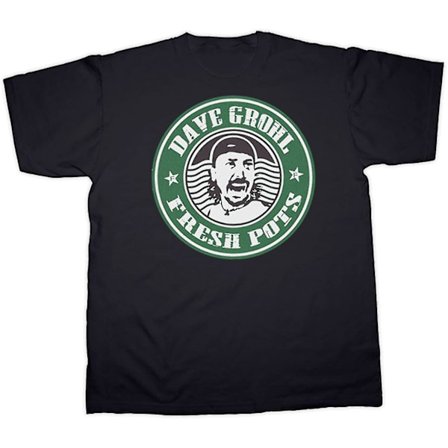 Dave Grohl, Fresh Pots Vintage T-shirt 100 % bomull (medium, svart)