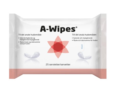 A-Wipes våtservietter til det anale hudområdet 25 stk