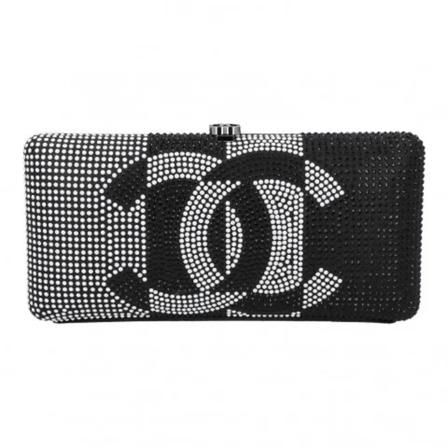 Chanel Vintage, Pre-owned Clutches Zwart, Dames, Maat:ONE Size,leer