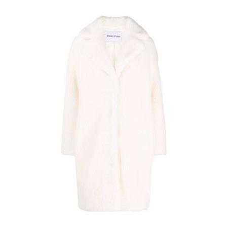 Stand Studio, Faux Fur & Shearling Jackets Wit, Dames, Maat:S