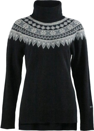 Skhoop W's Scandinavian Roll Neck Black - Tröjor & T-Shirts
