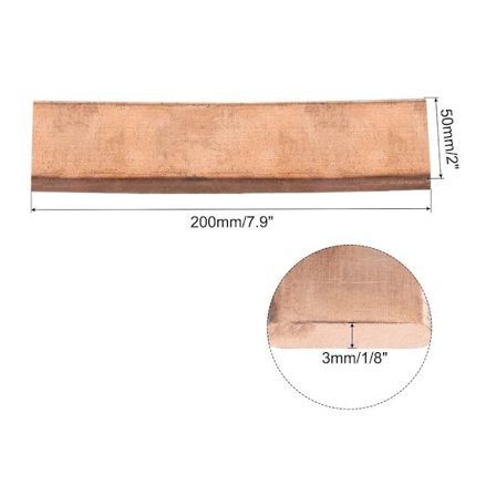 1st Koppar Platt Stång Koppar Stång Stock Metall Strip