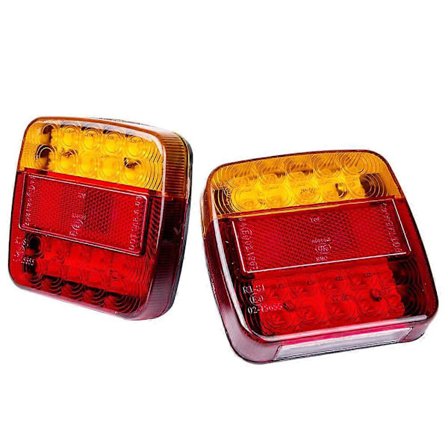 1 Par 20LED Trailer Lastbil Baglygte Blinklys Indikator Bageste Hale Bremse Stoplys