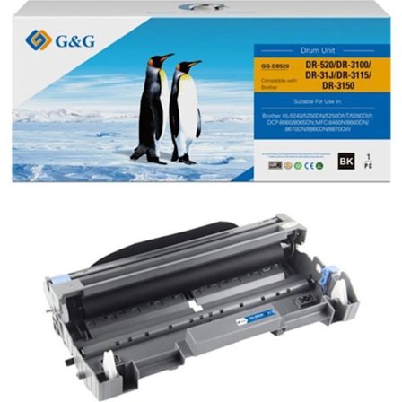 Skrivartoner G-g - NT-DB520(DR3100) - Trumma kompatibel med DR3100, svart, 25000s