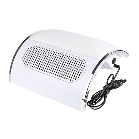 Nail Dust Collector with Three Fans, Manicure Dust Collector - White