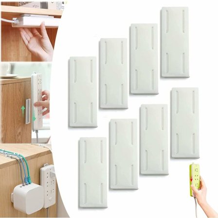 (Farge: Hvit, Størrelse: 8PCS) Selvklebende skrivebordskontaktfeste, Po