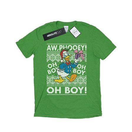 Disney Dam/Kvinnor Kalle Anka Jul Fair Isle Bomull Pojkvän