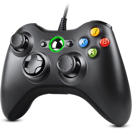 2025 Senaste Modell Xbox 360 Handkontroll, USB-ansluten Gamepad Joystick med Förbättrad Dubbel Vibration och Ergonomisk Design för Microsoft Xbox 360