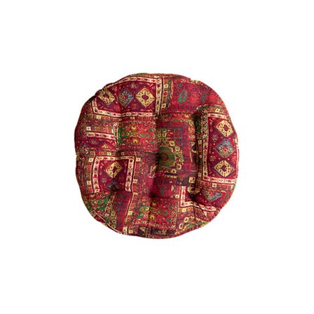 Boho-tyylinen pyöreä käännettävä ulkokäyttöön tarkoitettu istuintyyny –