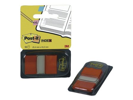 POST-IT Indexflikar, medium, 25,4 x 43,2 mm, orange, 680-4 - Lyreco - Kontorsmaterial - Indexflikar och märkflikar - Indexflikar i plast