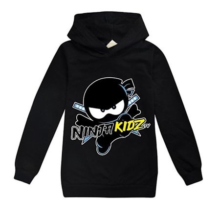 Ninja Kidz Barn Casual Hoodie Langærmet Trykt Hettegenser Genser Genser Topper Gutter Jenter Aktivtøy For Alder 7-14 År