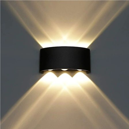 Modern LED Vägglampa Upp och Ned Vägglampa Vattentät Aluminium LED Väggbricka Inomhus Utomhus för Badrum Veranda Bedr