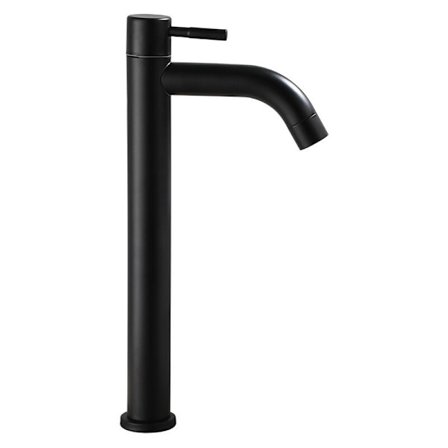 Badeværelsesarmatur - Vandhane til badeværelse - kun koldt vand, sort - 30,5*13,7 cm - Standard 3/8" tilslutning, nem installation