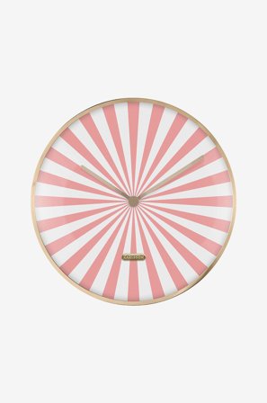 Karlsson - Veggklokke Candy Swirl Dome - Rosa - Veggklokker & bordklokker - Fra Homeroom