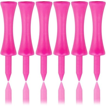 Rosa plastgolftee 57 mm 100 st Castle Golf Tee 2-1/4 tum