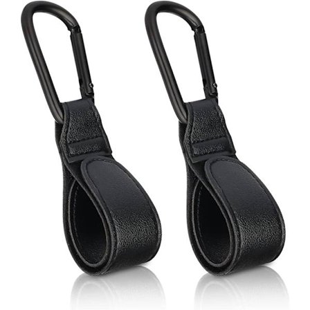 2 st. Vagnkrokar, Karabiner för att hänga shopping, Universal