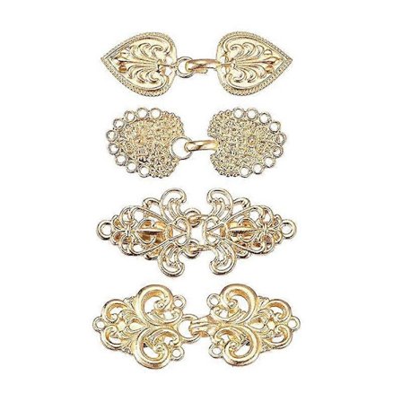 4 stk. Vinte Sweater Clips i zinklegering Roterende Elegant Cape Krave Cardigan Sjal Skjorte Frakke Tørklæde Clips Gave til mænd kvinder