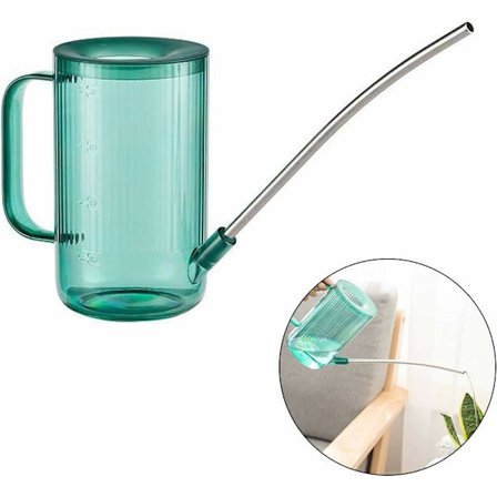 Vandkande til blomster, lille vandkande, vandkande i rustfrit stål med lang tud, vandkande til indendørs planter, gennemsigtig vandkande i plast, G