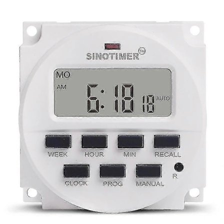 15,98 tommer LCD Digital Timer 12V DC 7 Dage Programmerbar Timer TM618N-4