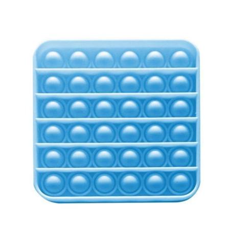 Fidget Pop It Fyrkant - Blå - 5 Pack Blå