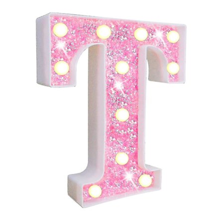 Sinknap LED-bokstavlys med glitter, alfabetisk skilt med opphengshull, nattlys, fest, bryllup, hjemmedekorasjon, LED-lys [DB]