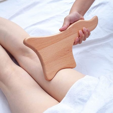 Professionella Gua Sha-verktyg i trä för lymfdränage - Träverktyg för massage - Träverktyg för Gua Sha-massage - Träverktyg för anticellulitmassage